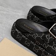 Gucci Strap Slide Sandal Black Canvas - 4