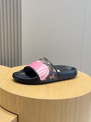 LV Cartoon Print Pool Slide Black - 5
