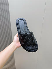 LV Monogram Pattern Sandals Black - 5