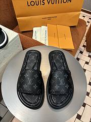 LV Monogram Pattern Sandals Black - 4