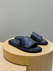LV Monogram Pattern Sandals Black - 3