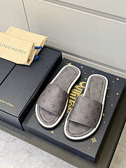 LV Monogram Pattern Sandals Grey - 2