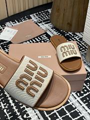 Miumiu 25 Mesh Slippers Brown - 5