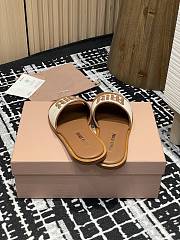 Miumiu 25 Mesh Slippers Brown - 3