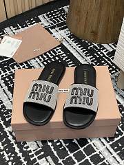 Miumiu 25 Mesh Slippers Black - 1
