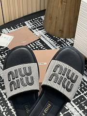 Miumiu 25 Mesh Slippers Black - 6
