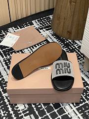Miumiu 25 Mesh Slippers Black - 3