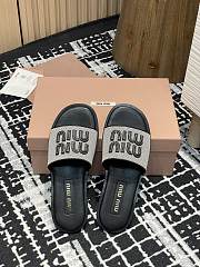Miumiu 25 Mesh Slippers Black - 2