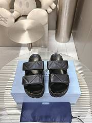 Prada Nappa Leather Slides in Black - 1