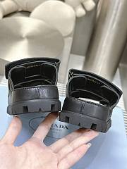 Prada Nappa Leather Slides in Black - 2