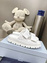Prada Nappa Leather Slides in White - 3