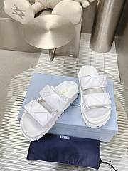 Prada Nappa Leather Slides in White - 2