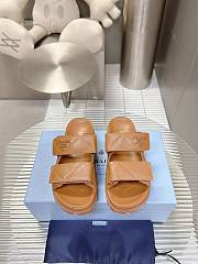 Prada Nappa Leather Slides in Brown - 2