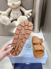Prada Nappa Leather Slides in Brown - 3