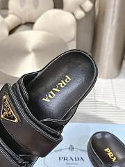 Prada Nappa Leather Slides in Black Gold - 4