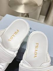 Prada Nappa Leather Slides in White Gold - 3