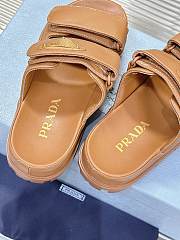 Prada Nappa Leather Slides in Brown Gold - 6