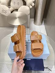 Prada Nappa Leather Slides in Brown Gold - 4