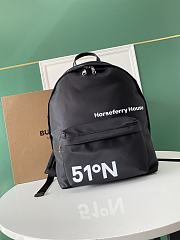 Burberry Horseferry And Logo Backpack Black Size 30x14x42CM - 1