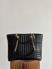 Burberry Lola Exploded Check Quilt Black Tote 36x10x30CM - 5