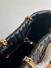 Burberry Lola Exploded Check Quilt Black Tote 36x10x30CM - 4