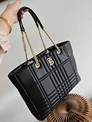 Burberry Lola Exploded Check Quilt Black Tote 36x10x30CM - 2