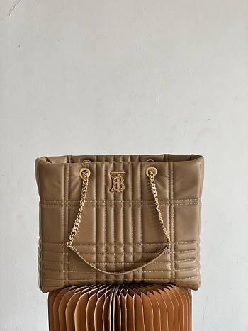 Burberry Lola Exploded Check Quilt Brown Tote 36x10x30CM