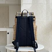 Burberry Murray Archive Check Backpack Beige Size 30x17x56CM - 5