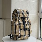 Burberry Murray Archive Check Backpack Beige Size 30x17x56CM - 3