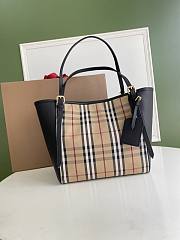 Burberry Striped Tote Black Bag Size 28x26CM - 1