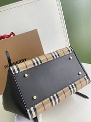 Burberry Striped Tote Black Bag Size 28x26CM - 5