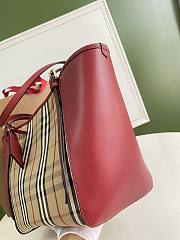 Burberry Striped Tote Red Bag Size 28x26CM - 2