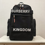 Burberry Vintage Check Panel Nevis Black Backpack 30x20x49CM - 4