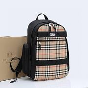 Burberry Vintage Check Panel Nevis Beige Backpack 30x20x49CM - 5