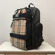 Burberry Vintage Check Panel Nevis Beige Backpack 30x20x49CM - 3