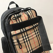 Burberry Vintage Check Panel Nevis Beige Backpack 30x20x49CM - 2