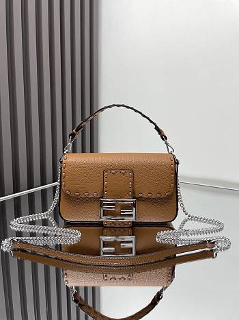 Fendi Baguette Mini Cuoio Romano Brown 20x5x13cm