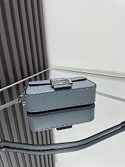 Fendi Baguette Mini Cuoio Romano Blue 20x5x13cm - 4