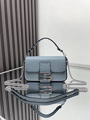 Fendi Baguette Mini Cuoio Romano Blue 20x5x13cm - 5