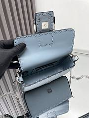 Fendi Baguette Mini Cuoio Romano Blue 20x5x13cm - 6