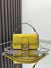 Fendi Baguette Mini Cuoio Romano Yellow 20x5x13cm - 5