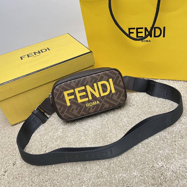 Fendi Brown Zucca Canvas Size 19x4x11cm - 1