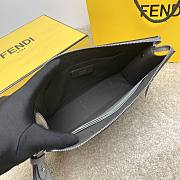 Fendi Grey Cowhide Clutch Size 28x4x20cm - 6
