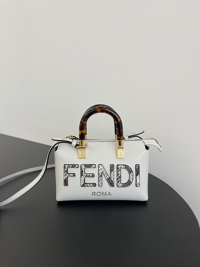 Fendi By The Way Mini  Leather White Size 20x9x12cm - 1