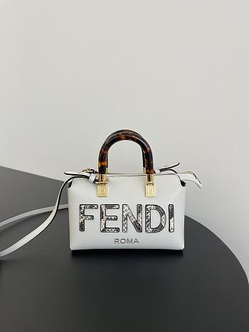 Fendi By The Way Mini  Leather White Size 20x9x12cm