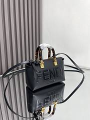 Fendi By The Way Mini  Leather Black Size 20x9x12cm - 5