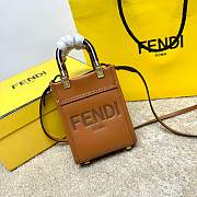Fendi Mini Brown Sunshine Roma Bag Size 13x6x18cm - 1
