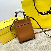 Fendi Mini Brown Sunshine Roma Bag Size 13x6x18cm - 6