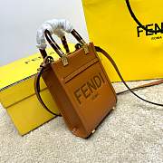 Fendi Mini Brown Sunshine Roma Bag Size 13x6x18cm - 4
