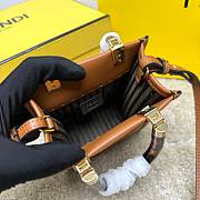 Fendi Mini Brown Sunshine Roma Bag Size 13x6x18cm - 3